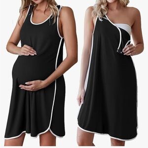 Black & White Nursing Nightgown